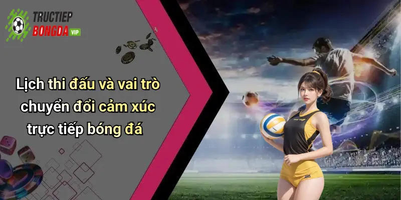 Lịch thi đấu và vai trò chuyển đổi cảm xúc trực tiếp bóng đá