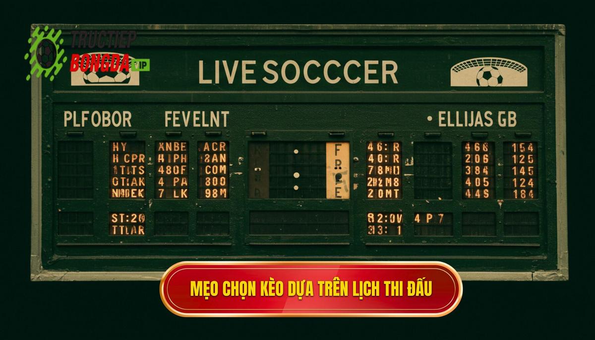 Mẹo chọn kèo dựa trên lịch thi đấu 