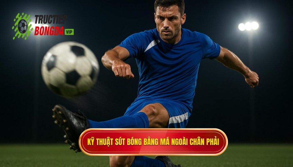 Kỹ thuật sút bóng bằng má ngoài chân phải