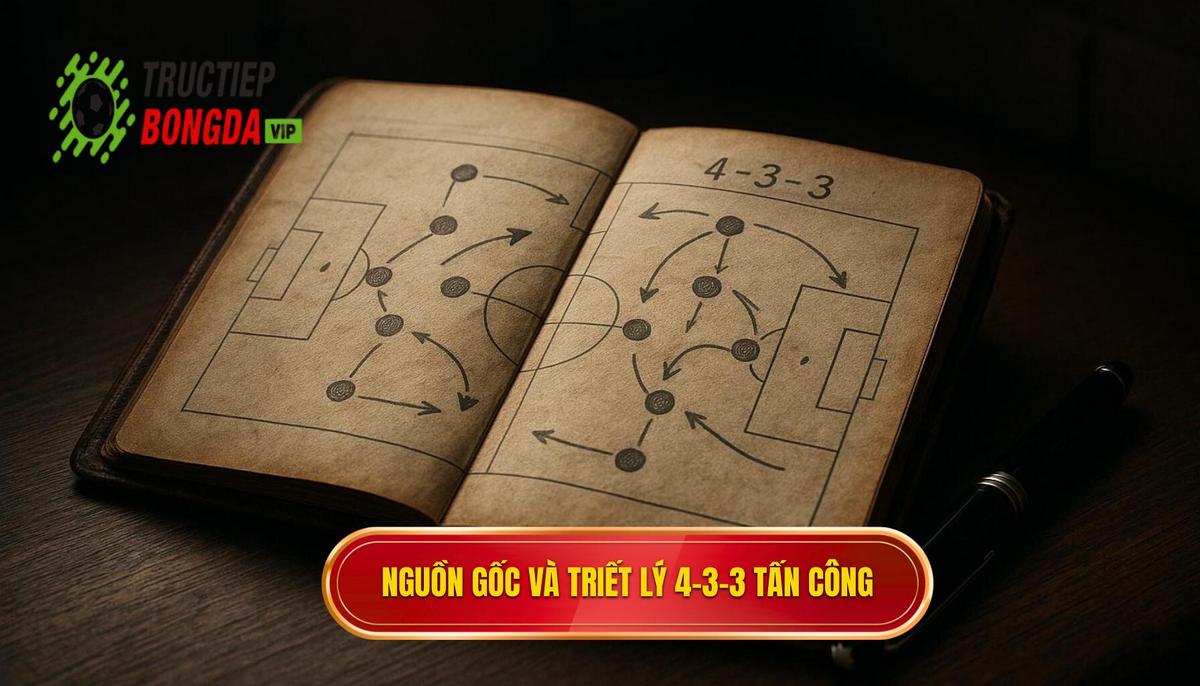 Nguồn gốc và Triết lý cốt lõi của 4-3-3 Tấn Công Tổng Lực